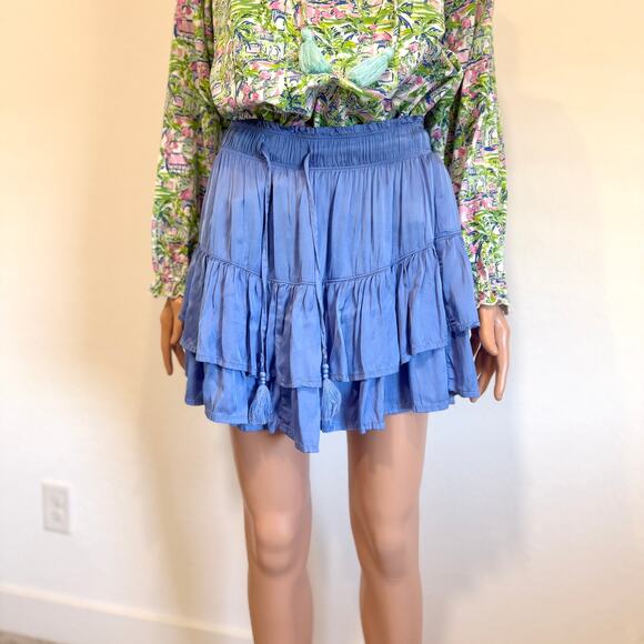 Aerie medium Sweet N Silky tiered ruffle mini skirt SK 3096 - Picture 9 of 11